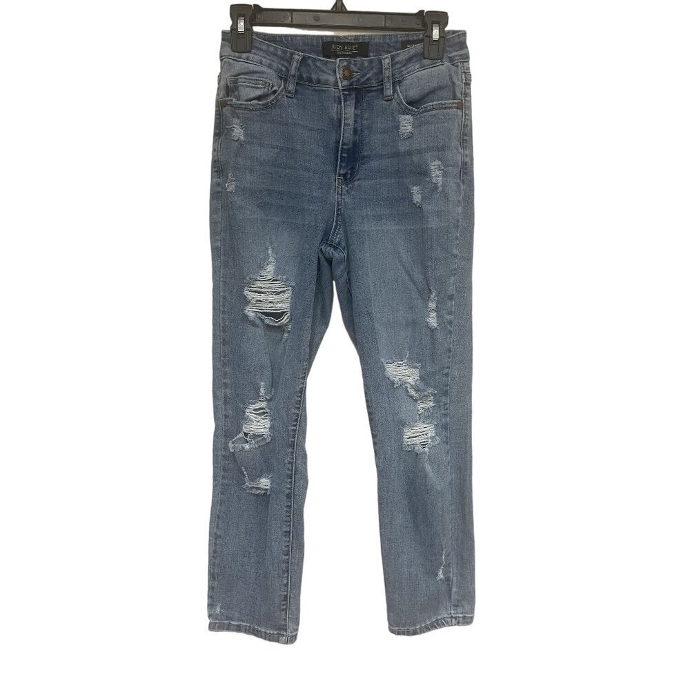 Judy‎ Blue Boyfriend Fit Distressed Jeans - Size 3/26 Light to med. wash